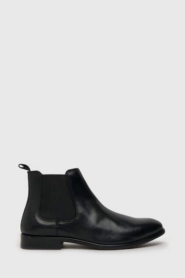 Schuh Dominic Leather Chelsea Black Boots