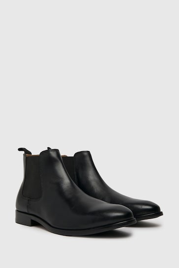 Schuh Dominic Leather Chelsea Black Boots