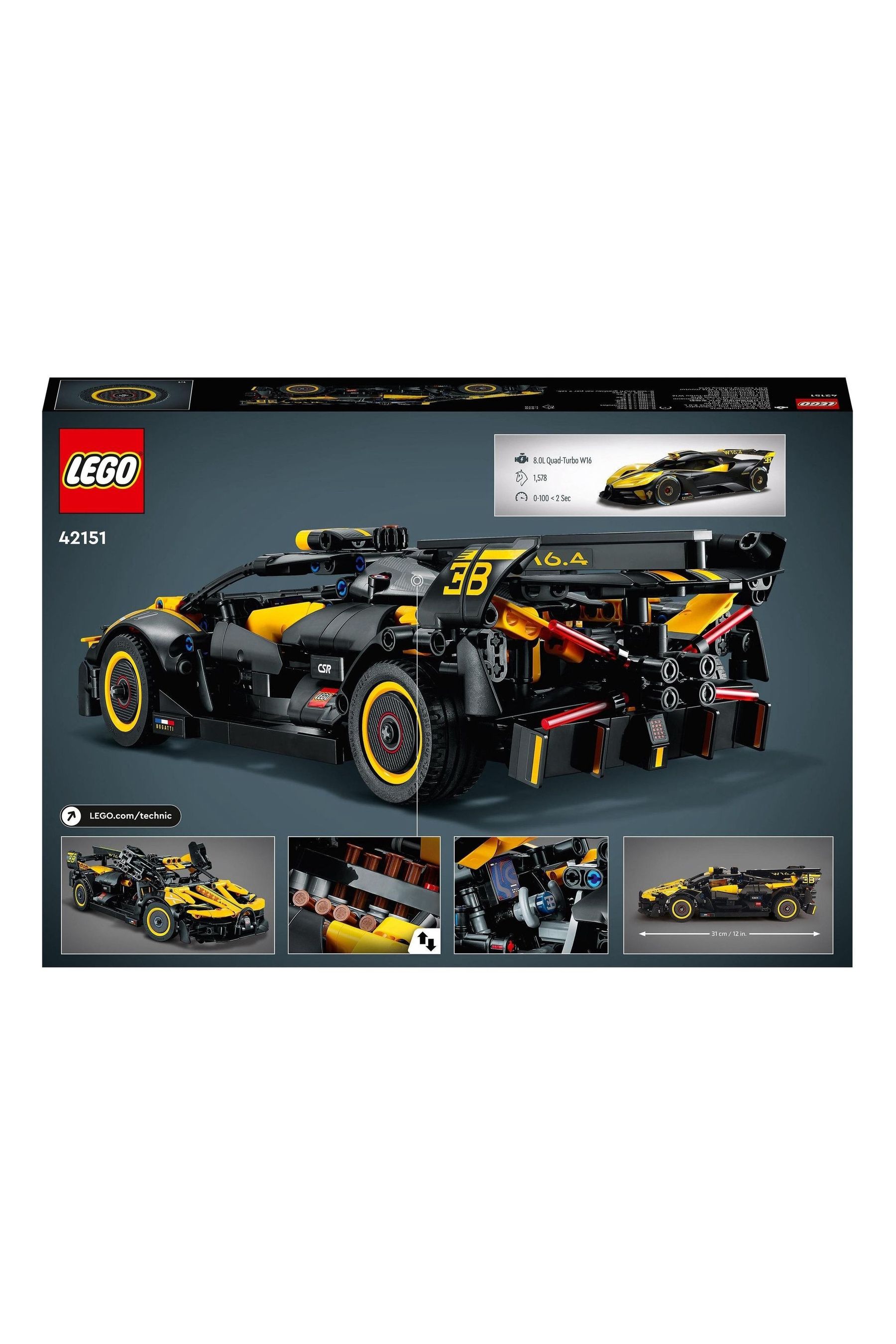 Buy LEGO Technic Bugatti Bolide Model Car Toy Building Set 42151 from the Next UK online shop