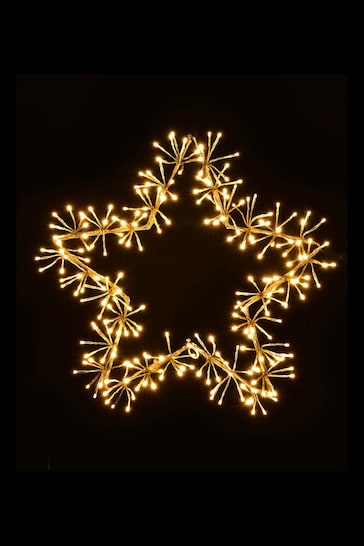Premier Decorations Ltd Gold 60cm Star Cluster with 240 LEDs Christmas Light