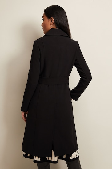 Phase Eight Black Petite Layana Smart Trench Coat