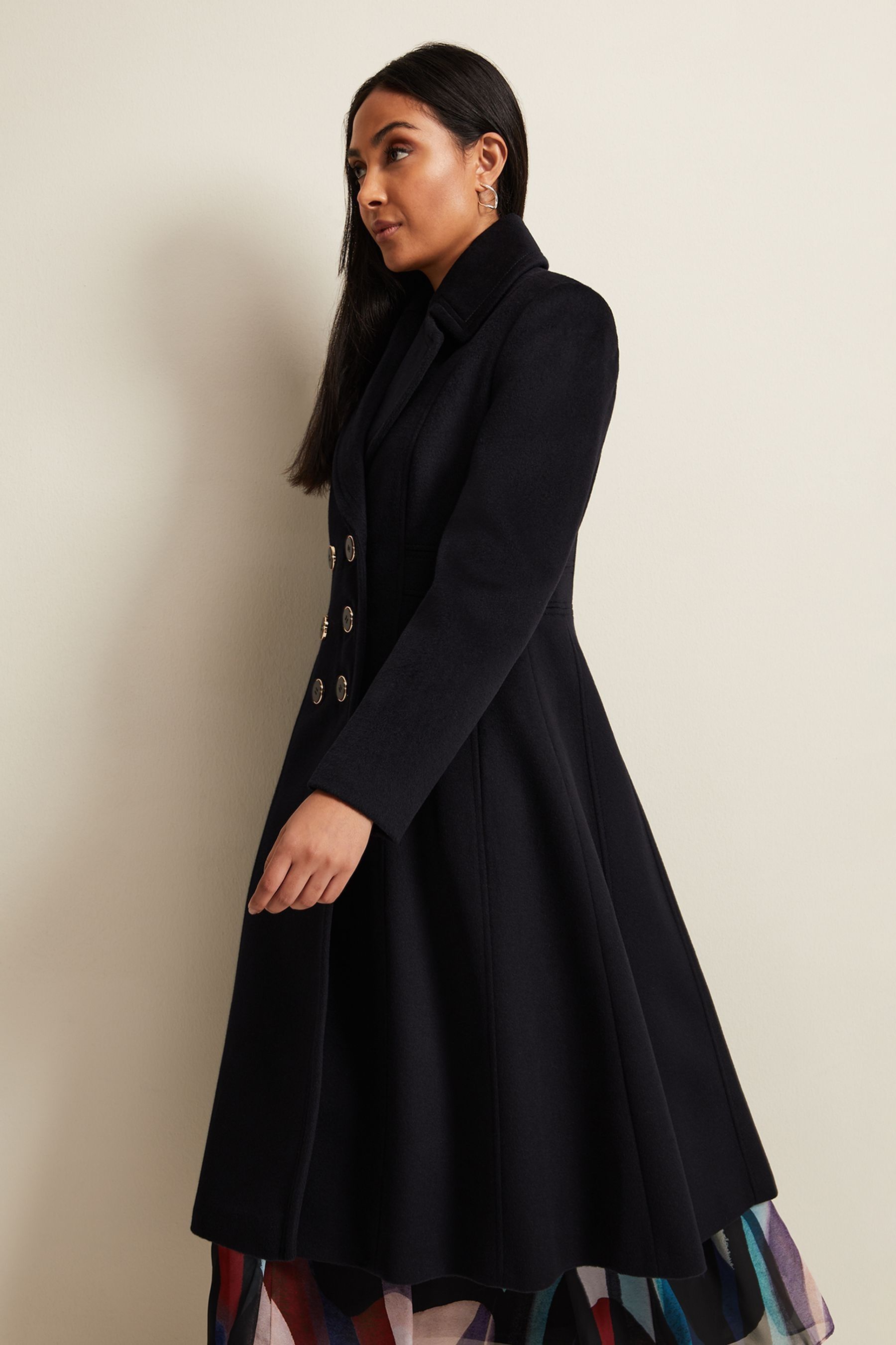 Fit and flare coat new arrivals uk