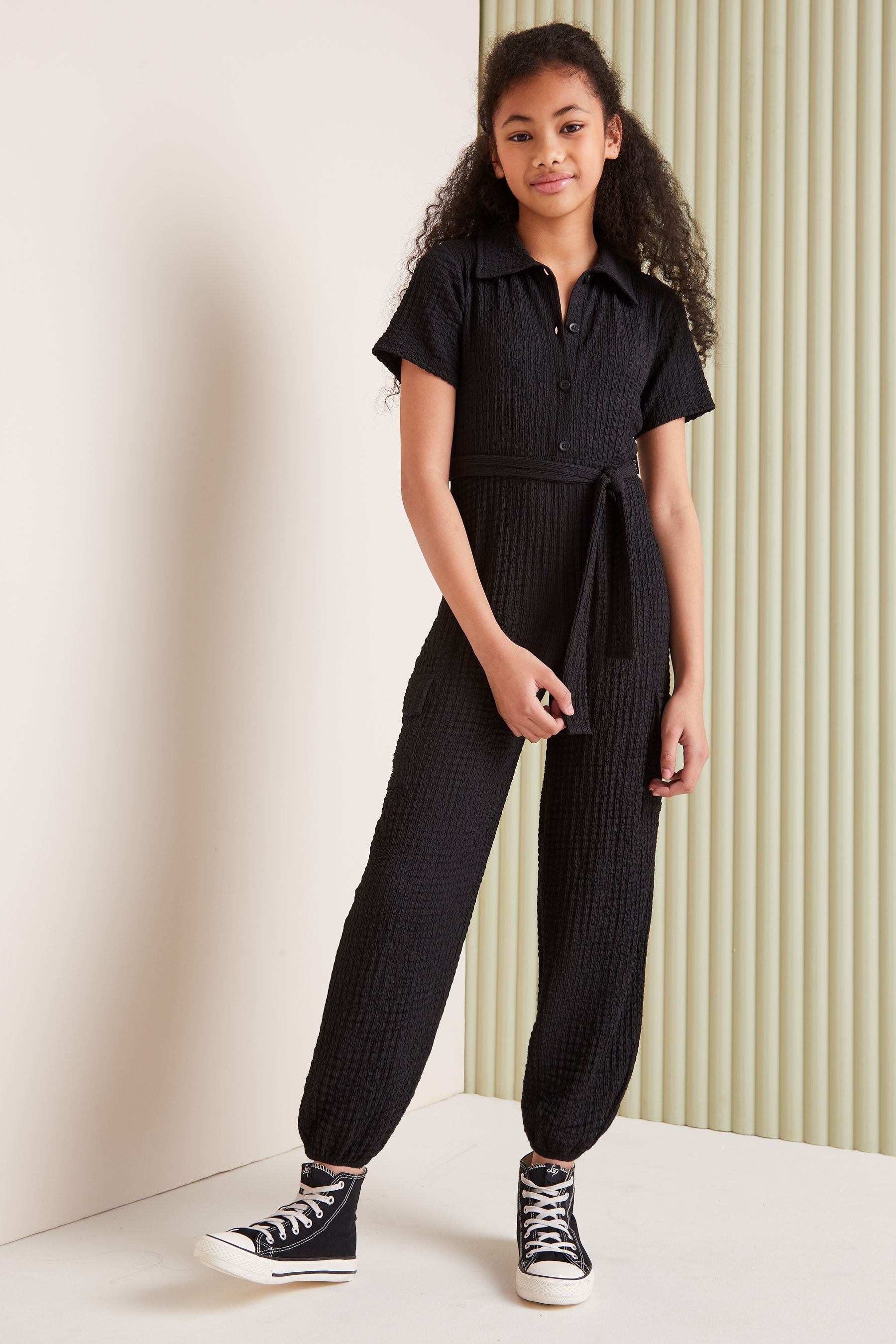 Cargo jumpsuit black shop