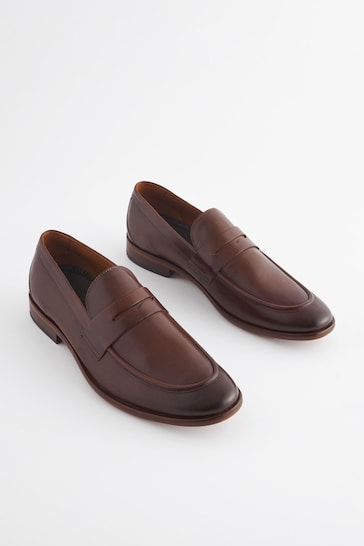 Joules Brown Leather Penny Loafers