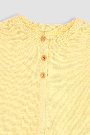 JoJo Maman Bébé Yellow Classic Cotton Cardigan