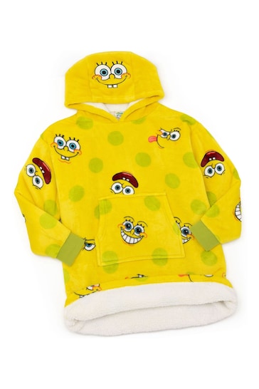 Vanilla Underground Yellow SpongeBob Kids Blanket Hoodie