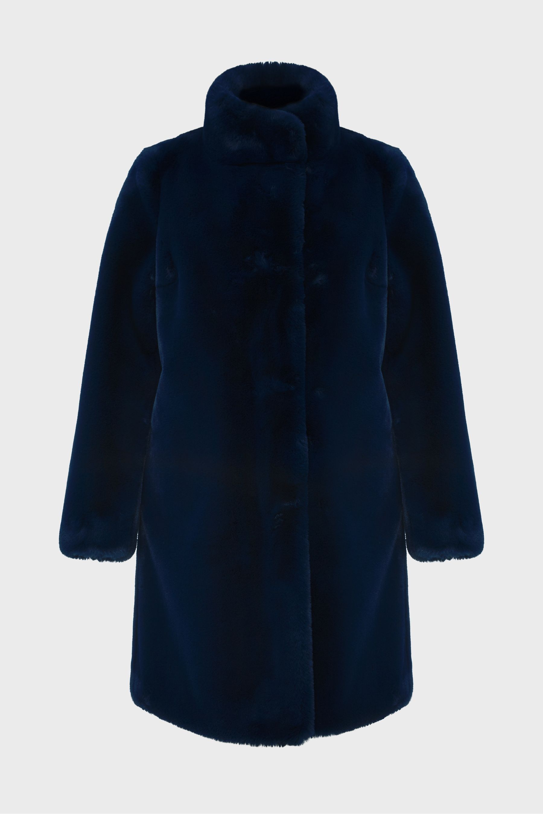 Hobbs navy faux new arrivals fur coat