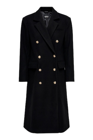 Buy ONLY Black Longline Military Coat from the Next UK online shop