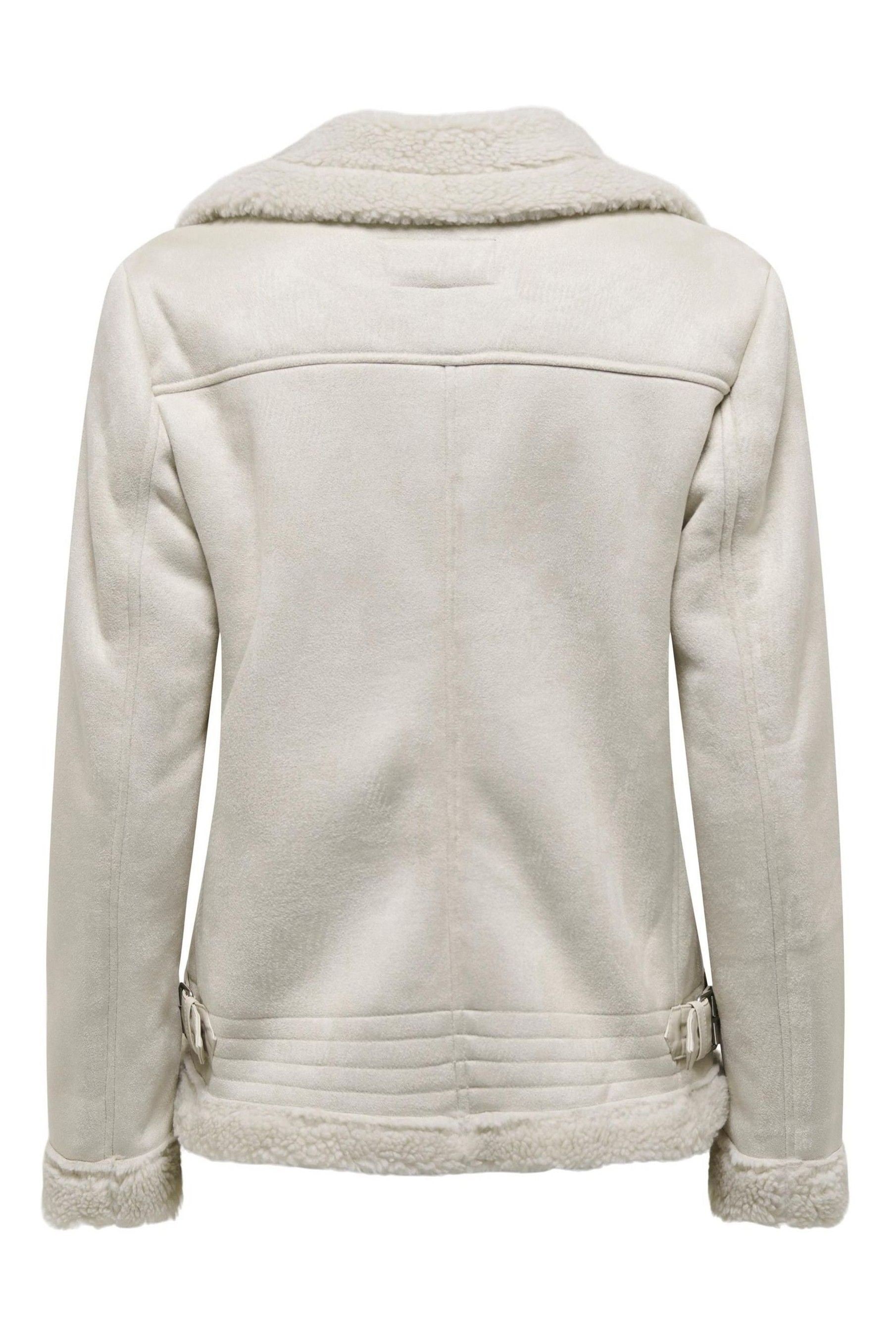 Cream faux suede jacket hot sale