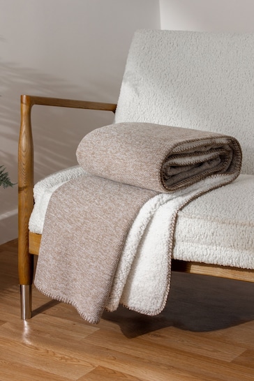 Furn Natural Nurrel Sherpa Knitted Throw