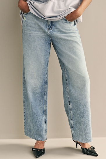 Mid Blue Hourglass Wide Leg Jeans