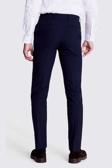 MOSS Blue Tailored Fit Trousers