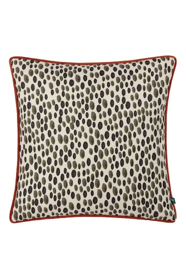 Wylder Tropics Red Nympha Abstract Spot Polyester Filled Cushion