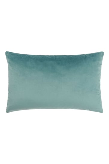 Paoletti Green Lexington Velvet Jacquard Polyester Filled Cushion