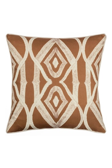 Wylder Tropics Orange Cape Ikat Reversible Polyester Filled Cushion