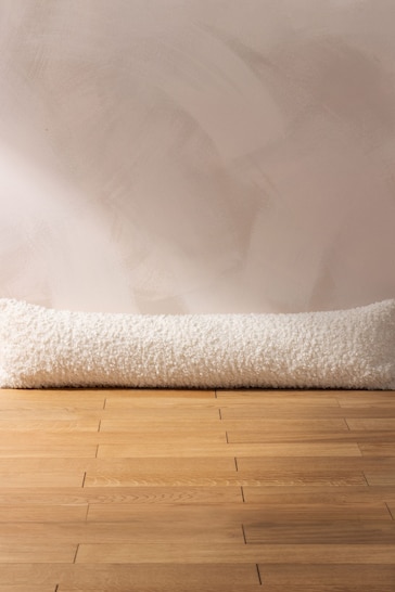 Yard Cream Cabu Boucle Shearling Draught Excluder