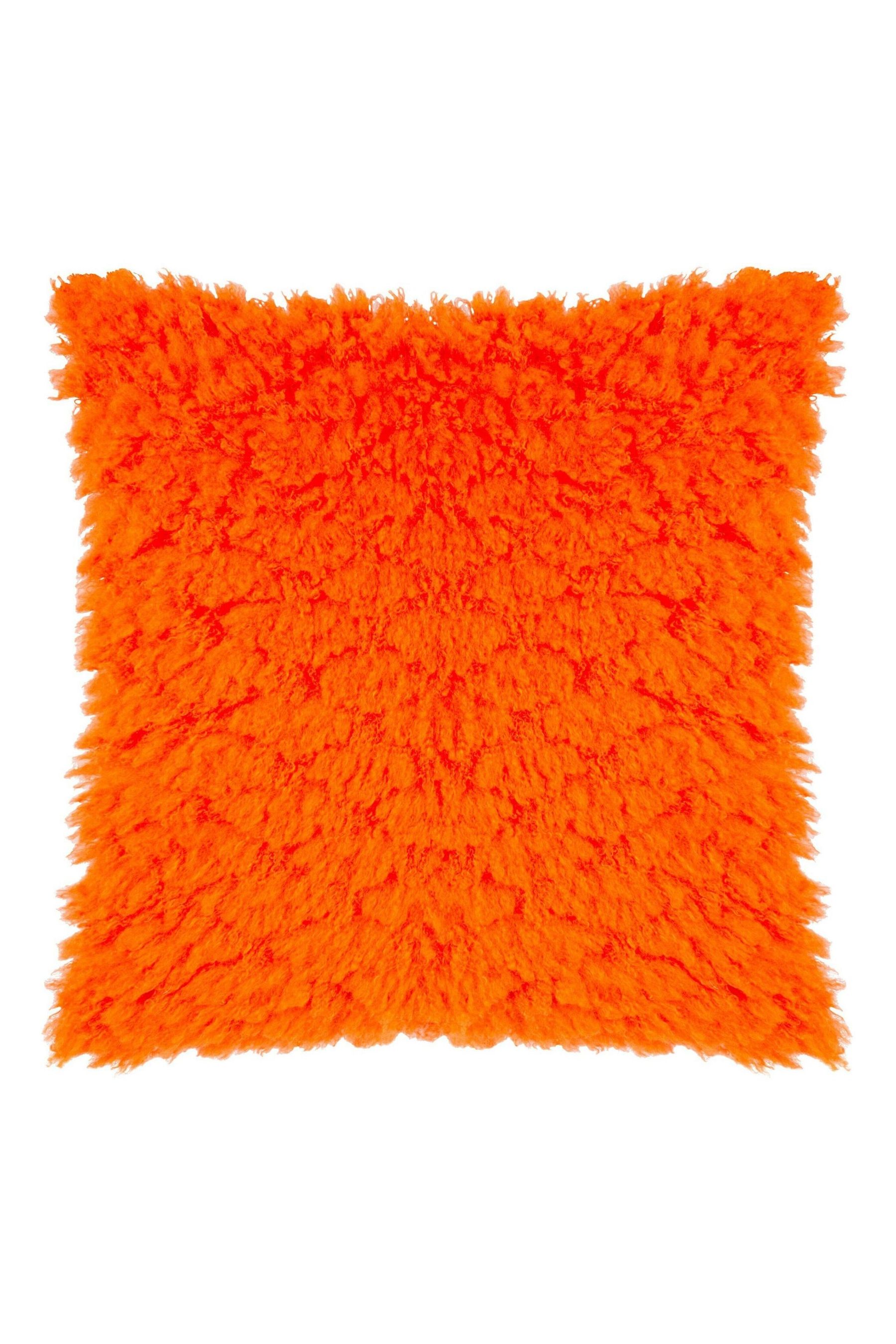 Orange faux sale fur pillows