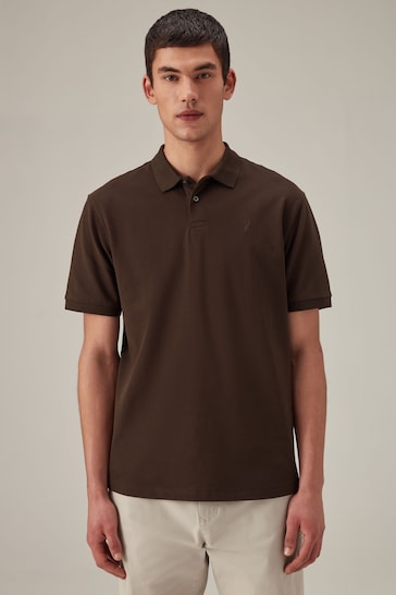 Brown Chocolate Pique Polo Shirt