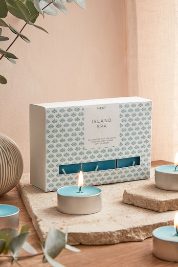 Teal Blue Island Spa XL Tealights Scented Candle