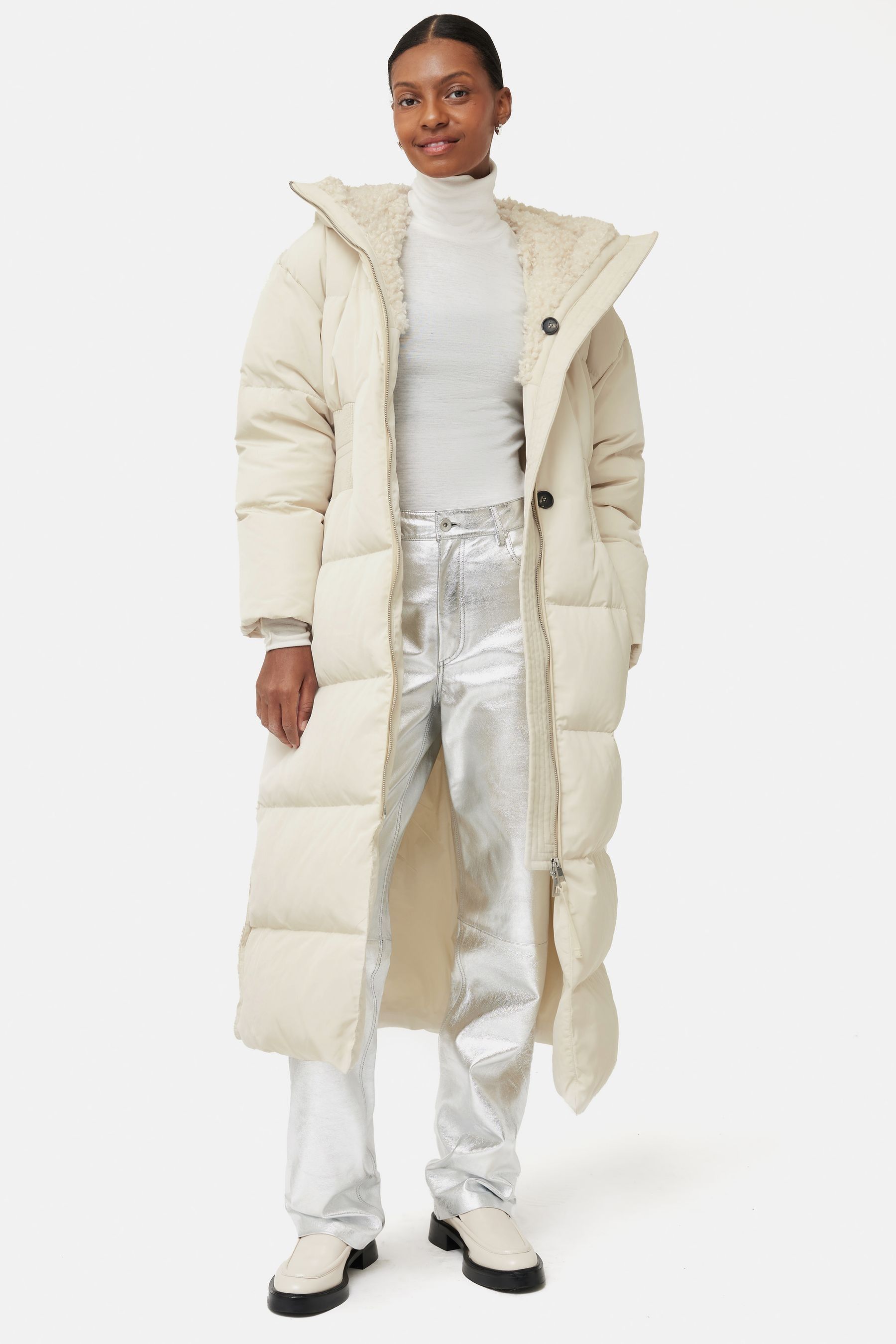 Buy Jigsaw Hooded Eco Down Maxi Puffer Coat from the Next UK