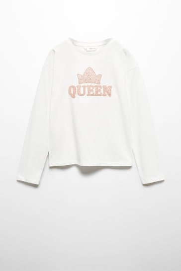 Mango Embroidered Long-Sleeved T-Shirt