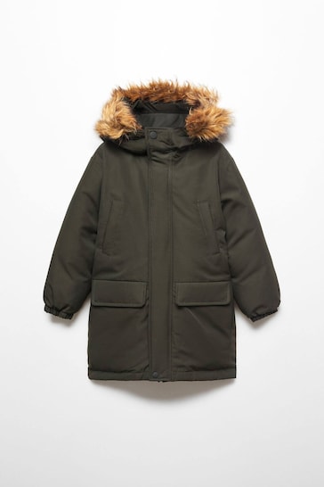 Buy Mango Faux-Fur Hooded Large Anorak from the Next UK online shop