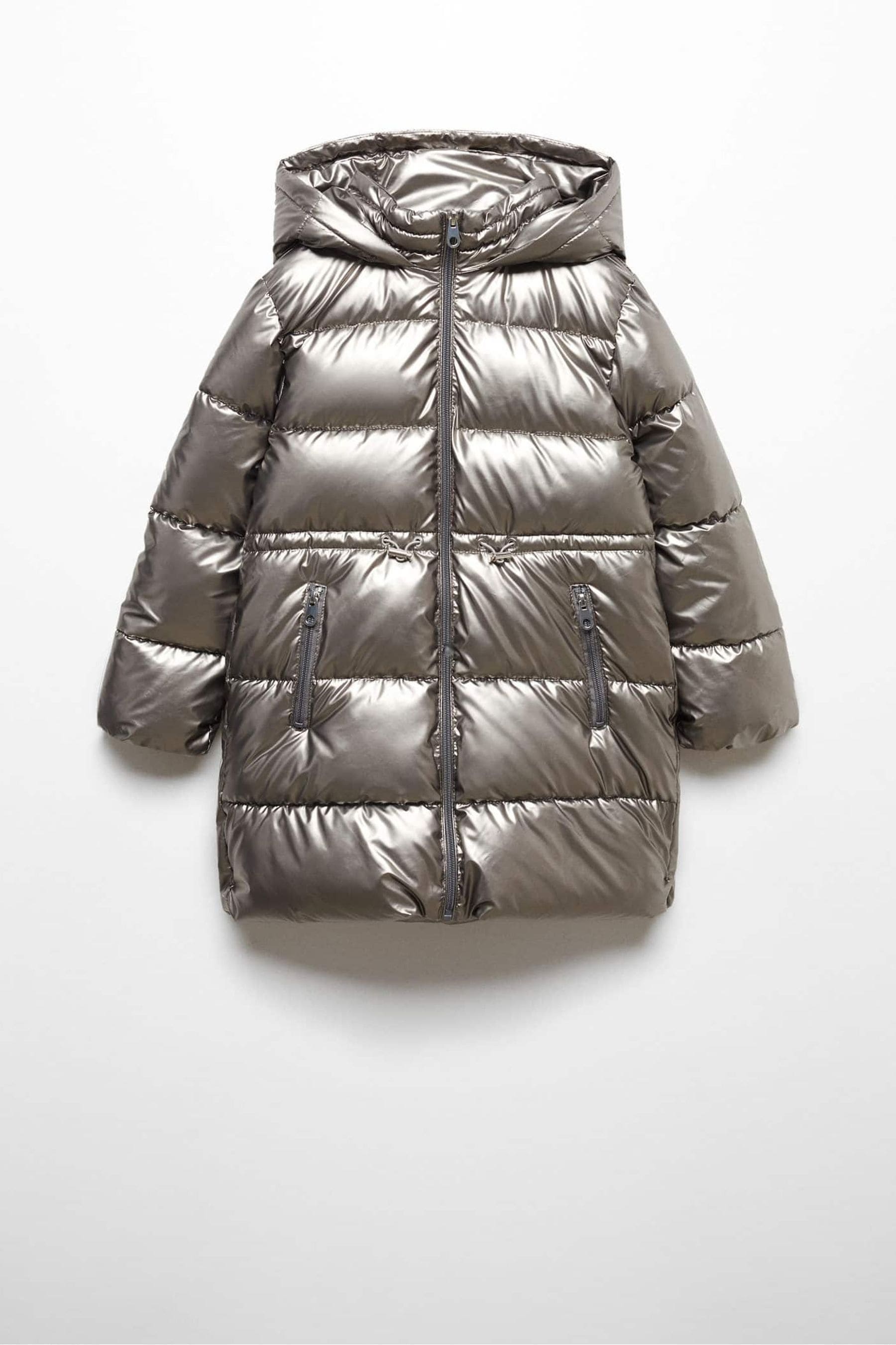 Metallic online girls coat
