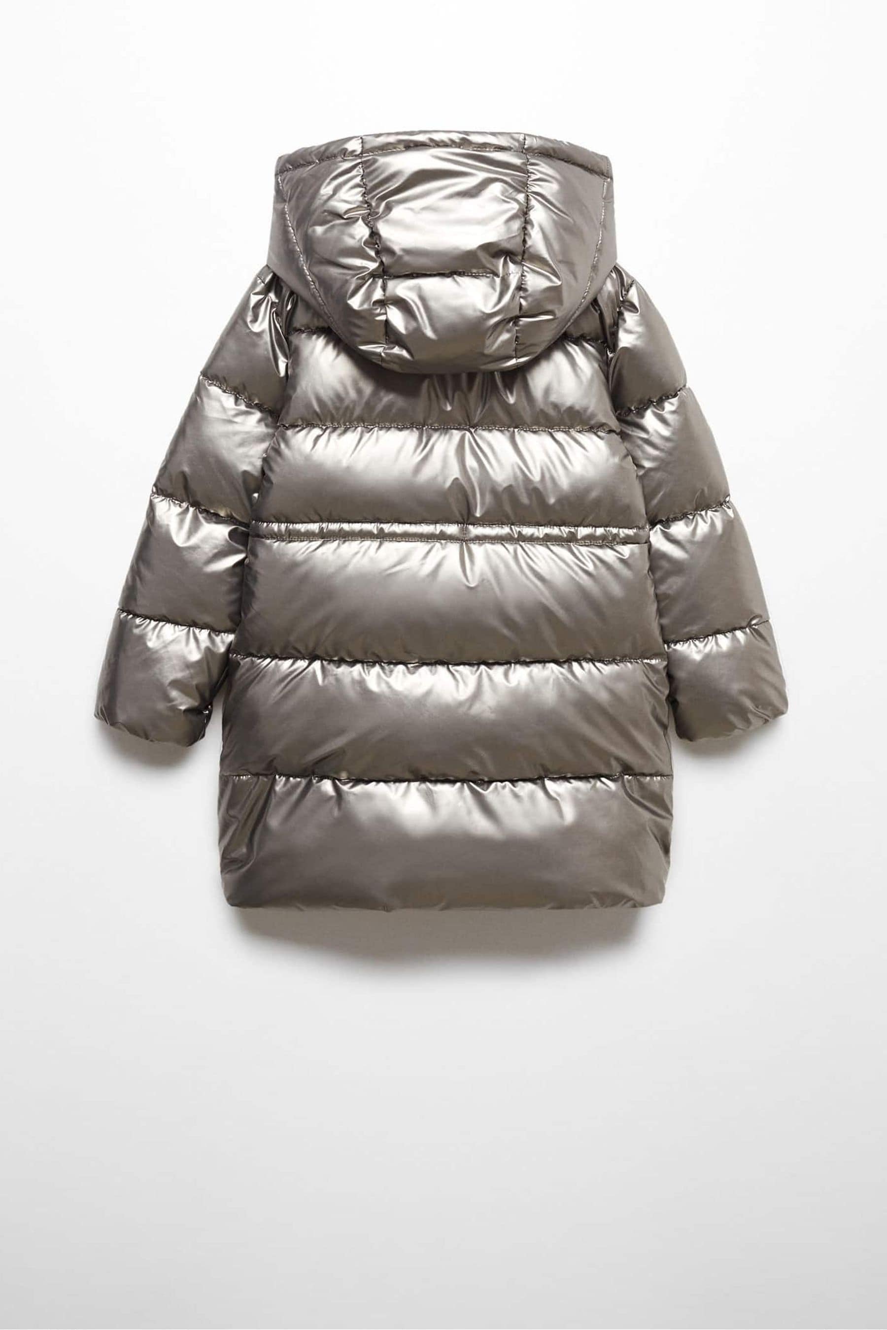 Metallic puffer shop jacket girls