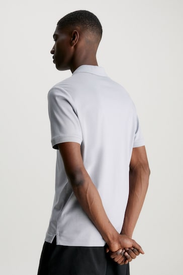 Calvin Klein Slim Grey Cotton Polo Shirt