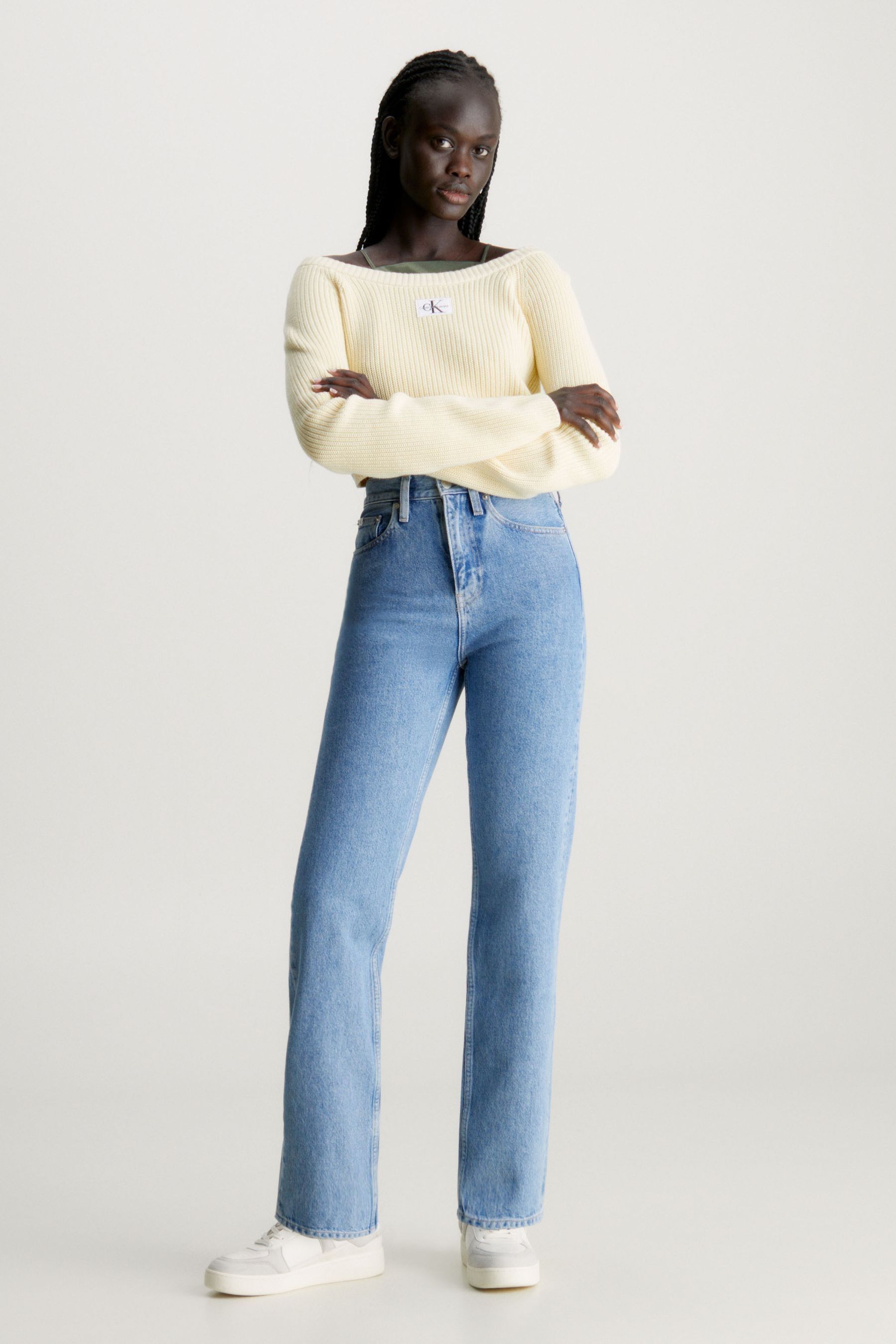 Buy Calvin Klein Jeans Blue High Rise Straight Jeans from the Next UK online shop