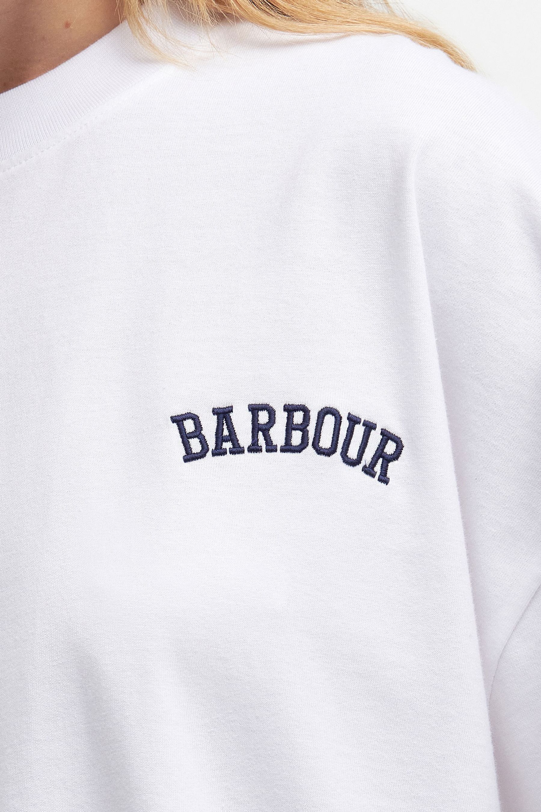 Buy Barbour White Oversized Fit Joanne 100 Cotton T Shirt from the Next UK online shop