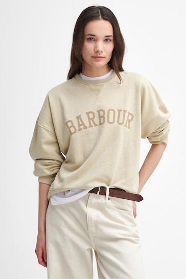 Barbour® Beige Ella Varsity Sweatshirt