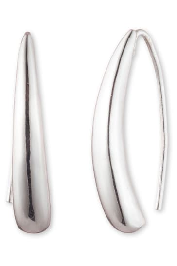 Lauren Ralph Lauren Silver Tone Threader Earrings