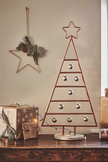Ivyline Copper Iron Christmas Tree with Star