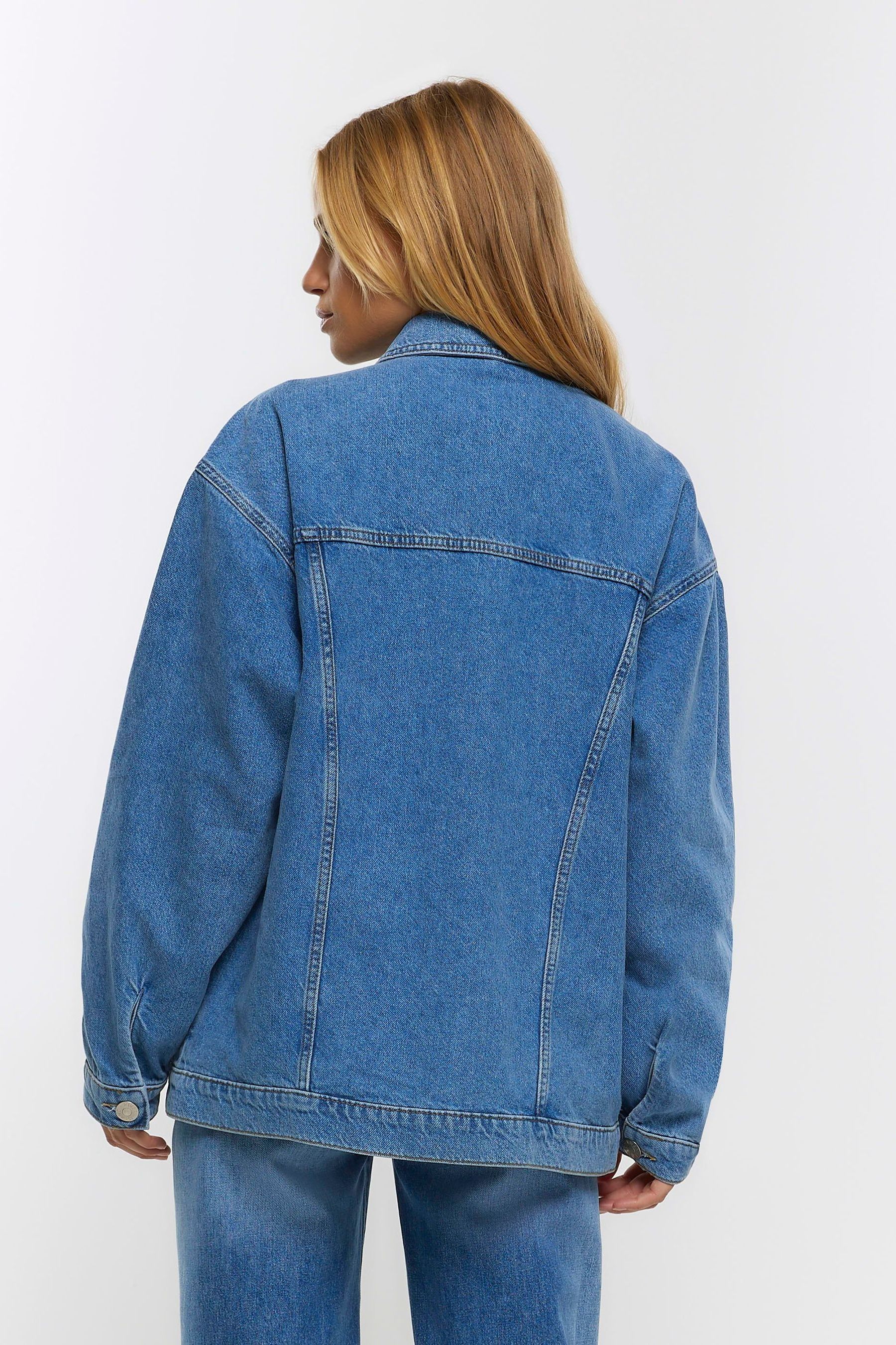 Buy River Island Blue Denim Trucker Jacket from the Next UK online