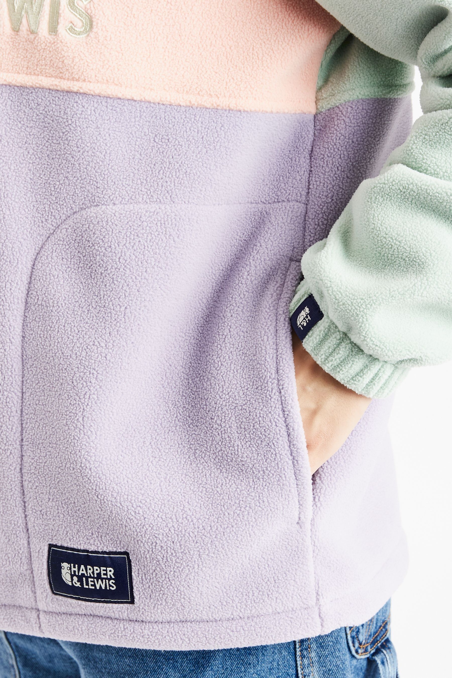 Pastel polar fleece jacket hot sale