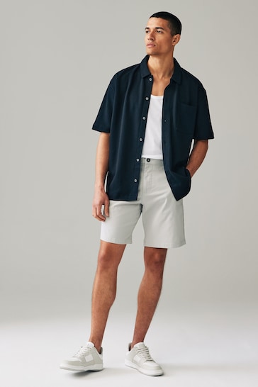 Navy Blue/Grey/Stone Loose Stretch Chinos Shorts 3 Pack