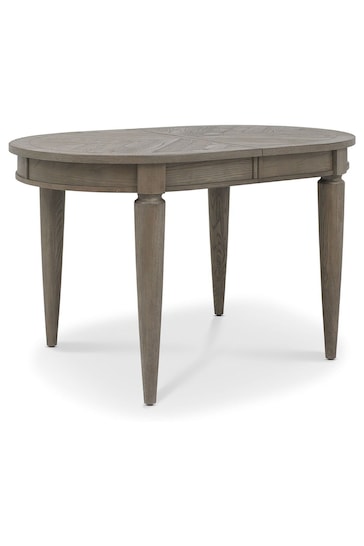 Bentley Designs Silver Grey Monroe Extending 4-6 Seater Dining Table And Slate Grey Chairs Set