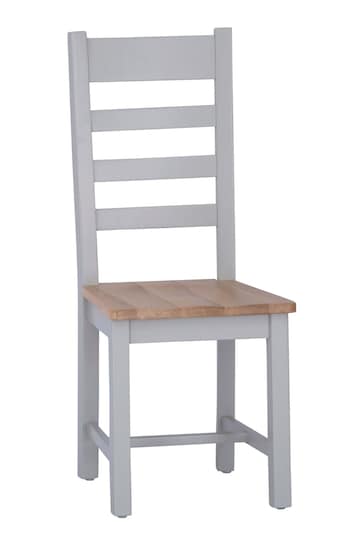 K Interiors Grey Windsor Ladder Back Wooden Dining Chairs