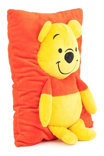 Jay Franco Orange/Yellow Disney Winnie the Pooh Plush Snuggle Pillow - Super Soft 3D Bed Cushion