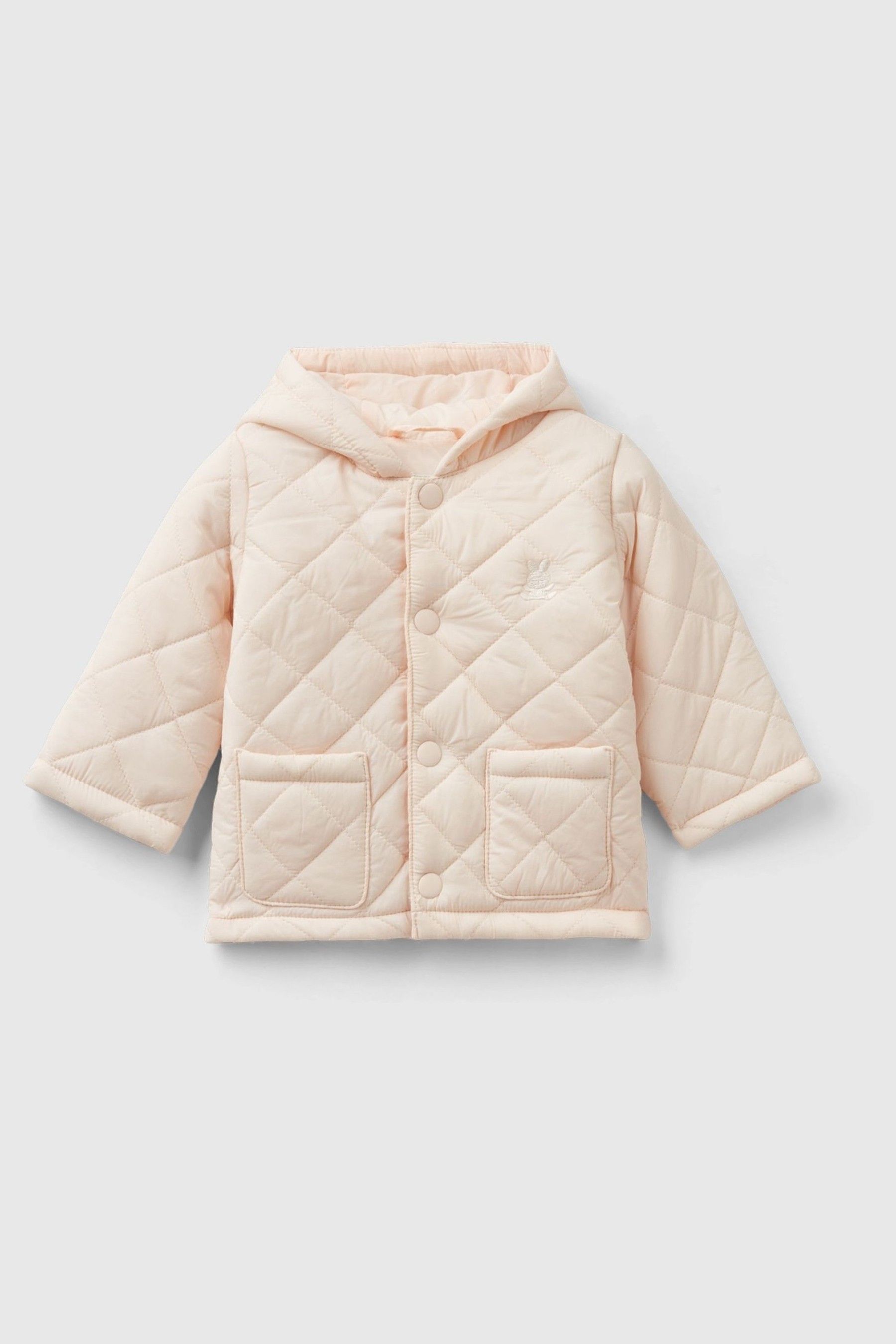 Buy Benetton Girls Pink 100 Cotton Quilted Coat from the Next UK online shop