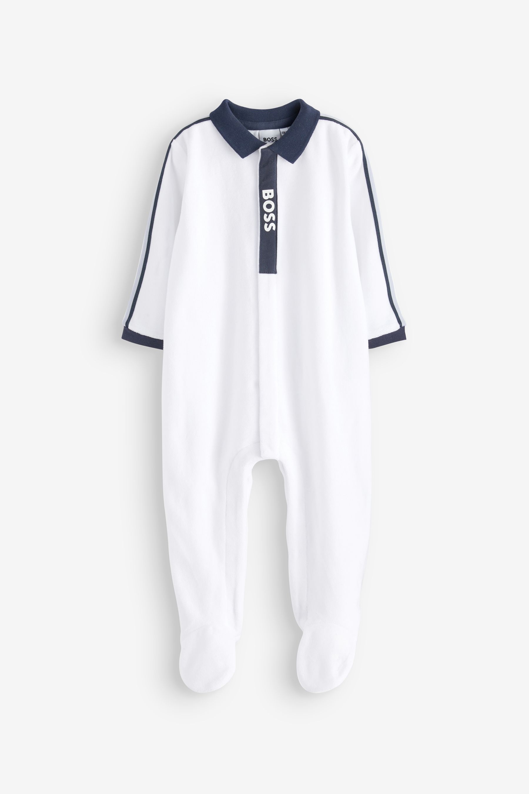 Buy BOSS White Logo Baby Sleepsuit from the Next UK online shop