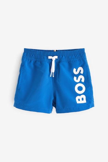 BOSS Sky Blue Logo Swim Shorts