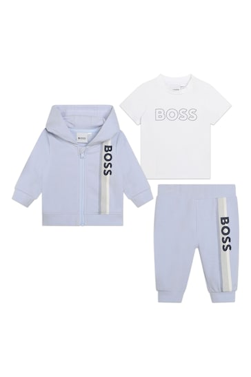 BOSS Blue Baby 3 Piece Tracksuit Gift Set