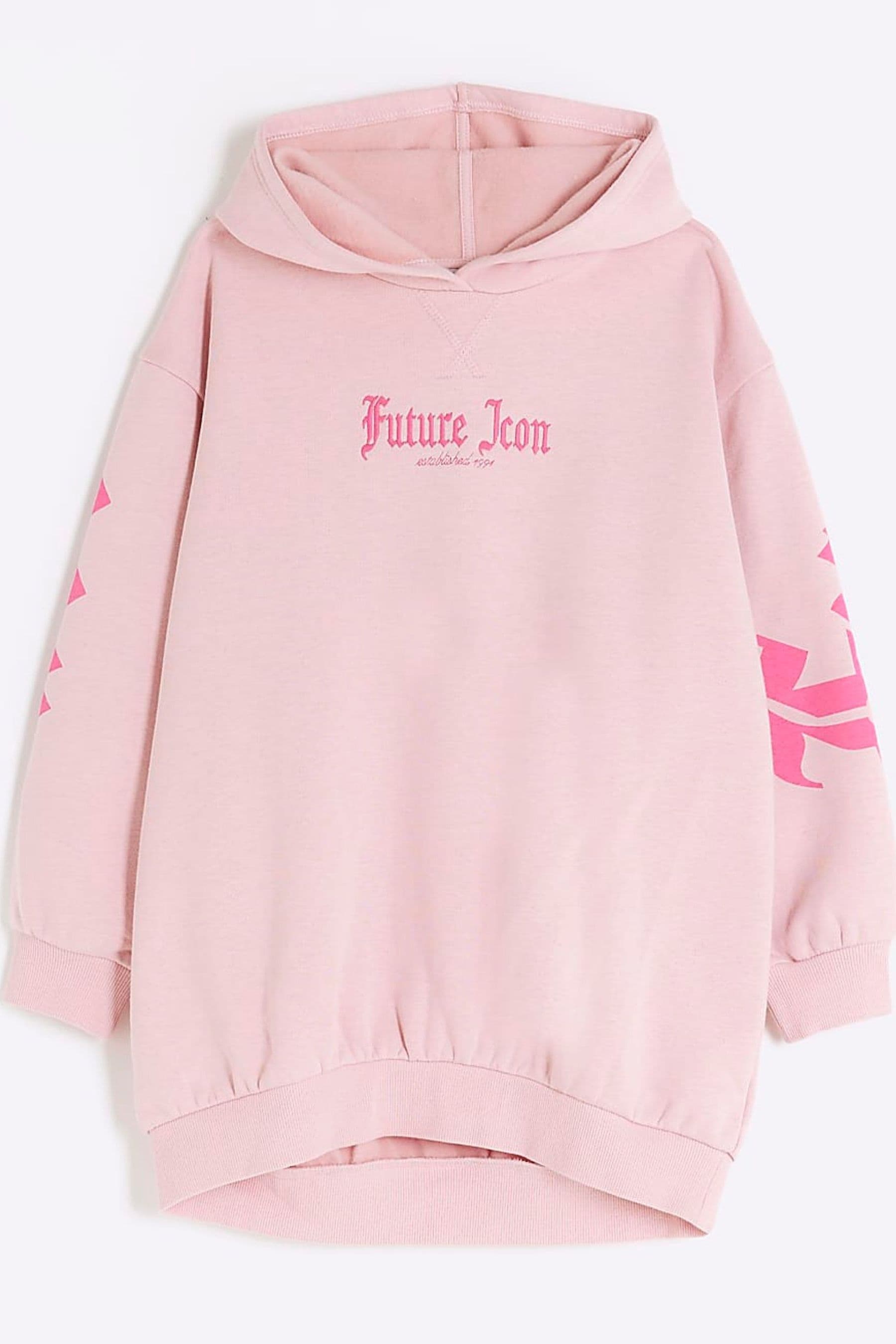 Pink hoodie river island sale