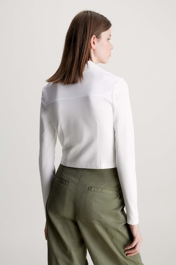 Calvin Klein Jeans Milano White Polo Top