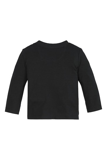 Calvin Klein Jeans Baby Monogram Long Sleeve Black Top