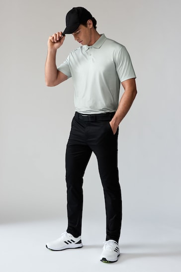 Grey Print Golf Polo Shirt