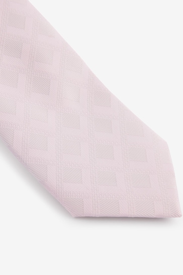 Pink Diamond Jacquard Tie