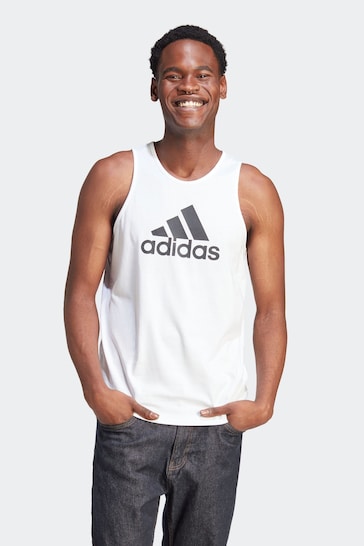 adidas buy White/Black Big Logo Vest Top